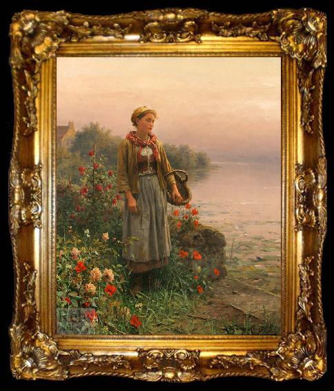 framed  Daniel Ridgeway Knight Maria, By the Seine, ta009-2